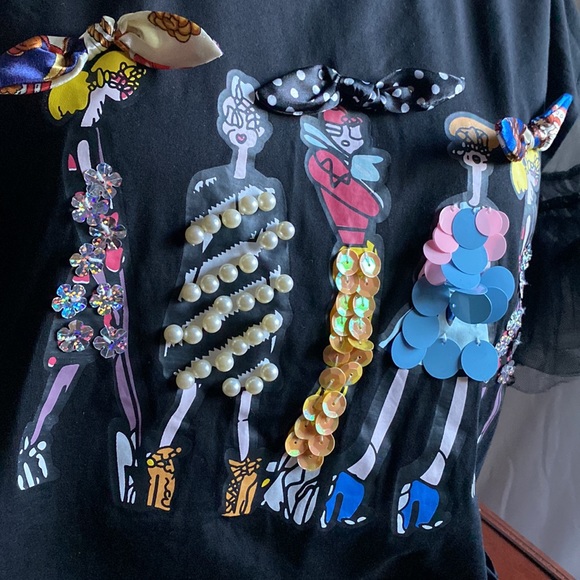 Ruffle sleeve fashion detailed  top - Picture 3 of 6